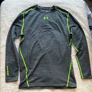 Under Armour Men's Gray Long Sleeve Compression Shirt - coldgear
